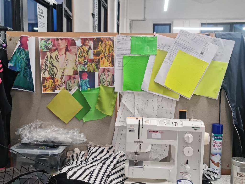 Testing fabric samples for the suit & my trouser&nbsp;draft!